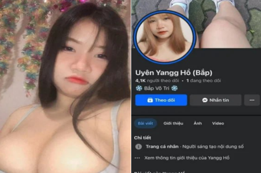 Hồ Uyên Giang vú khủng áp đảo chim tí hon